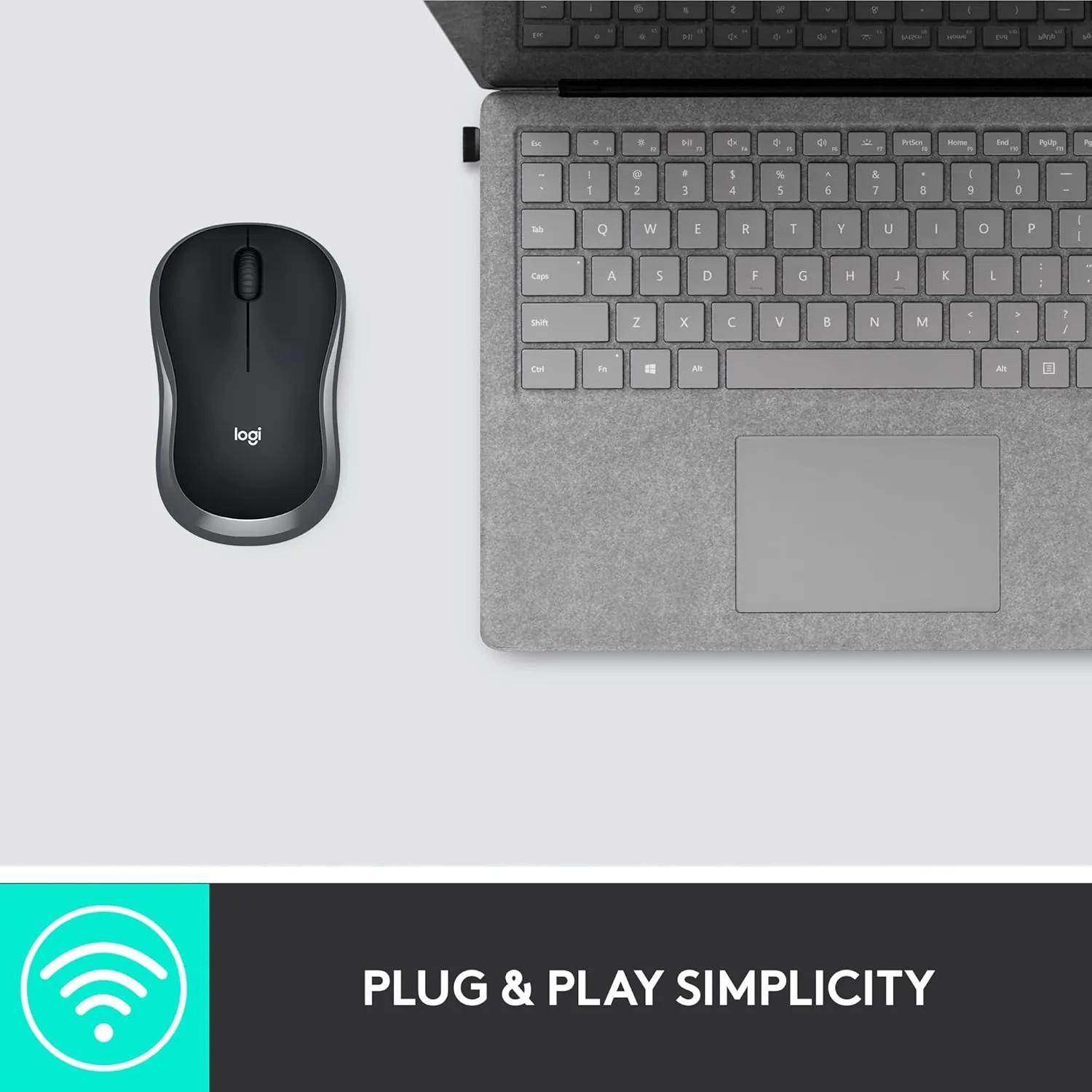 Logitech M185 無線滑鼠 - Fog Gray 霧灰 910-002258 原裝行貨