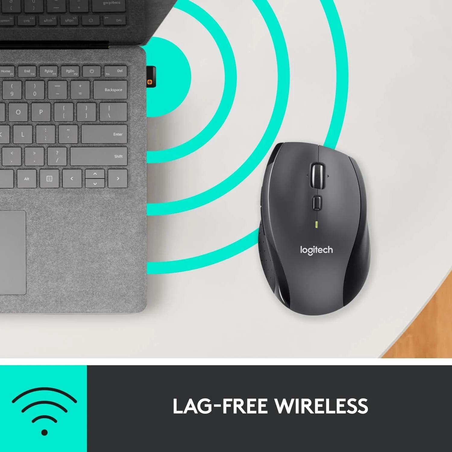 Logitech M705 Marathon 無線滑鼠 - Graphite 石墨灰色