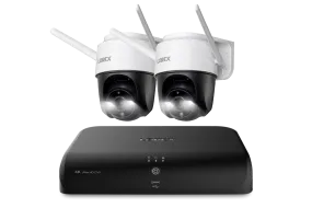 Lorex Fusion 4K 12 Camera Capable (8 Wired   4 Wi-Fi) 2TB DVR System with Two 2K Pan-Tilt Outdoor Wi-Fi Cameras