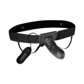 Lux Fetish Unisex Vibrating Hollow Strap On Dildo