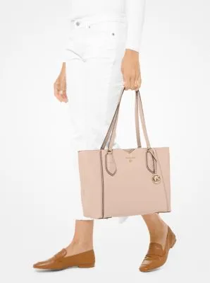 Mae Medium Pebbled Leather Tote Bag