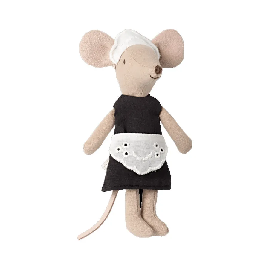 Maileg Maid Mouse, Waiter Mouse and Miniature Cheese Bell Bundle