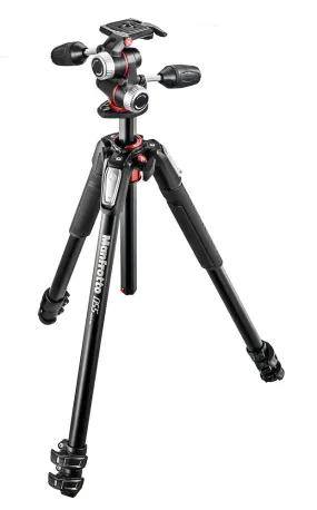 Manfrotto 055 Aluminium 3-section Photo Tripod, With Horizontal Column and Pan/Tilt Head