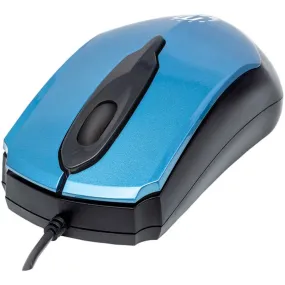 Manhattan 177801 Edge Optical USB Mouse (Blue/Black)