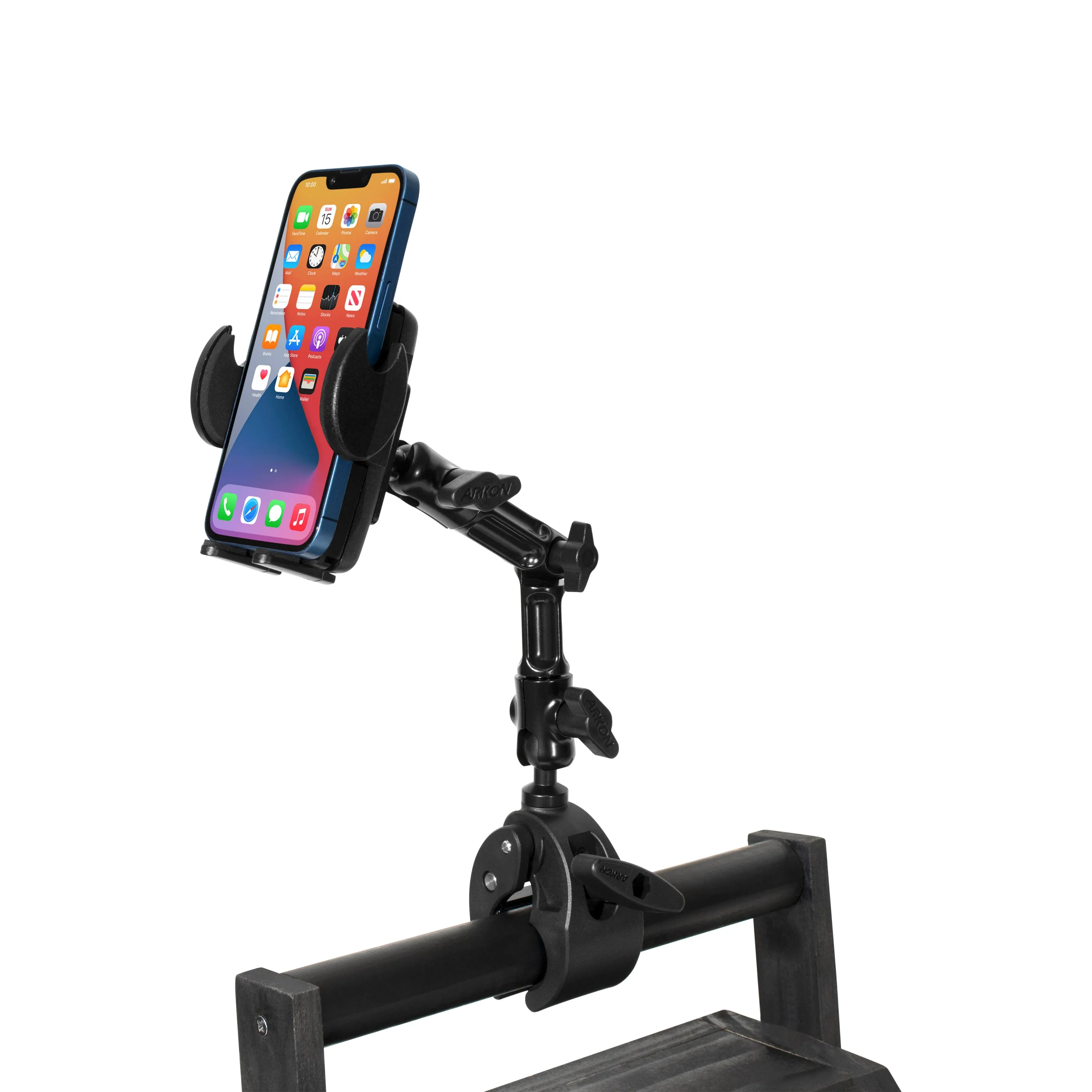 Mega Grip™ Phone Holder with Multi-Angle Arm and Clamp Mount