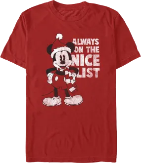 Mickey Mouse Always On The Nice List Disney T-Shirt