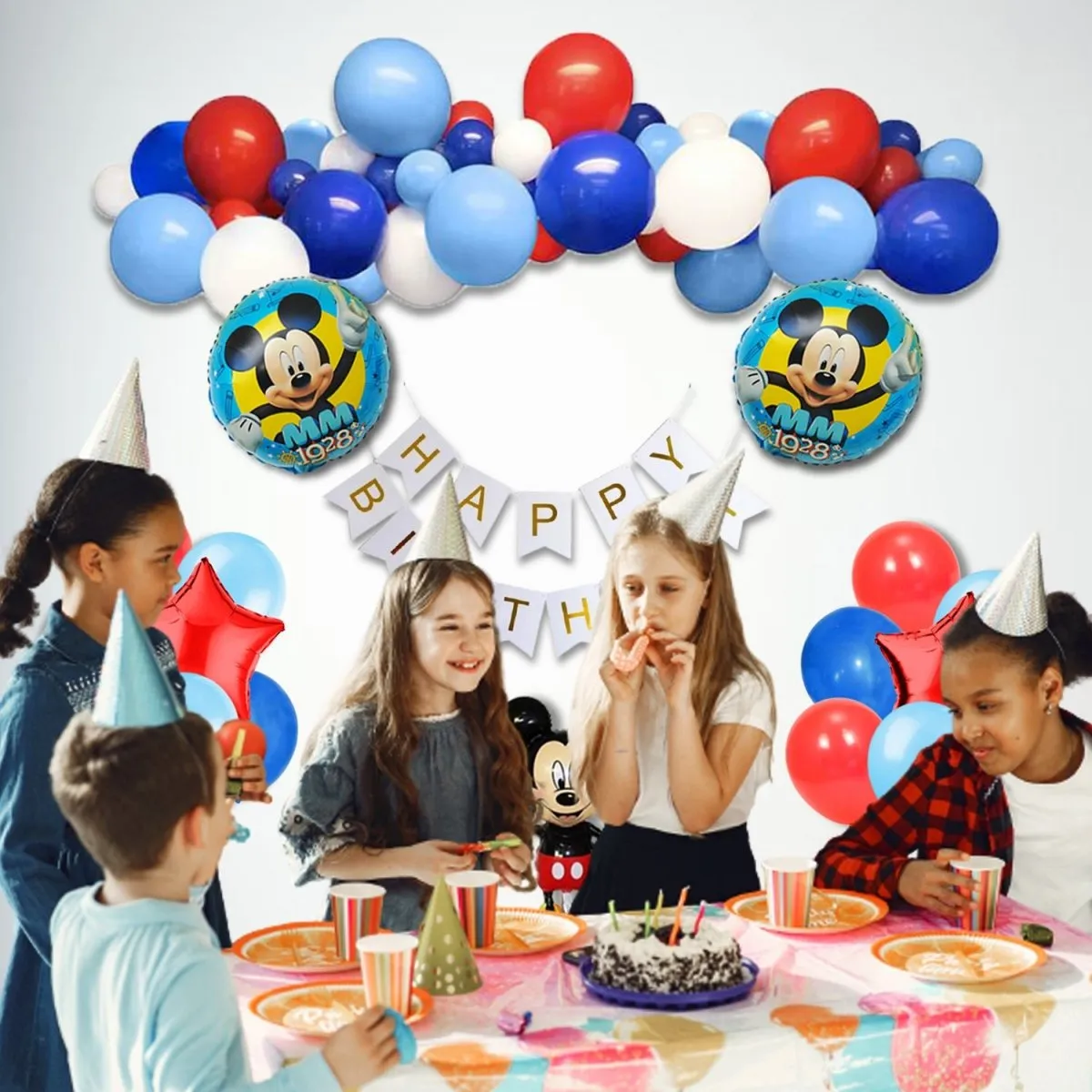 Mickey Mouse Birthday Decorations Kit For Kids 67 Pcs - Bday Decoration