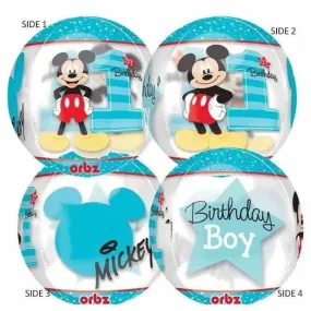 Mickey Mouse Fun to be One Orbz Balloon - LAST ONE  -  CLEARANCE