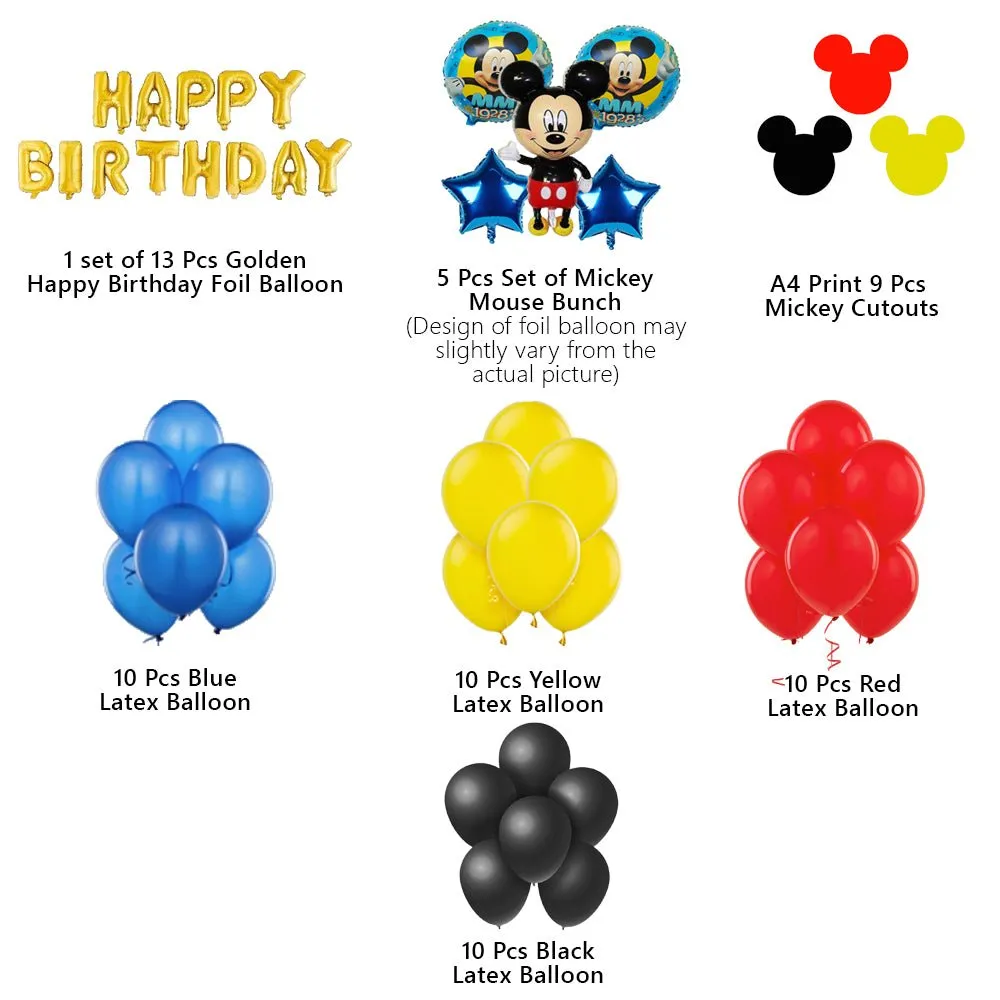 Mickey Mouse Kids Birthday Decoration 67 Pcs DIY Kit