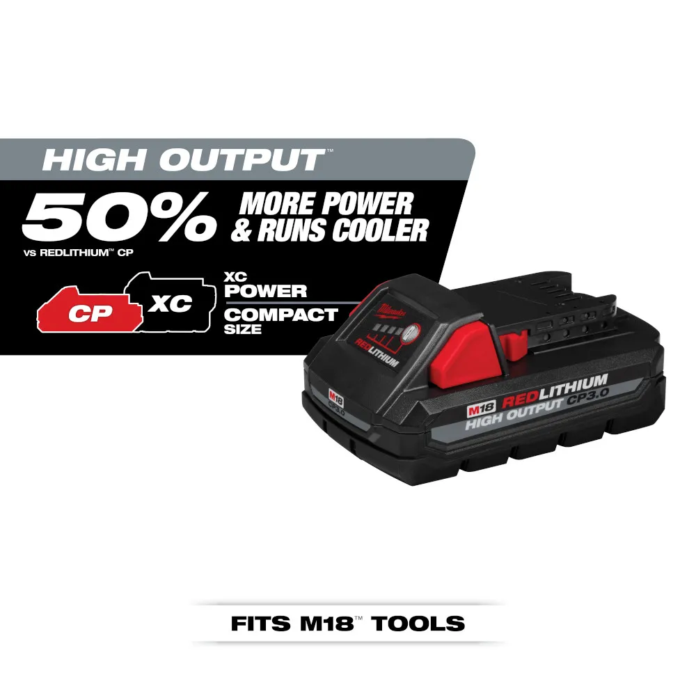 Milwaukee M18 Cp3.0 Battery Red lithium High Output - 2 Pack