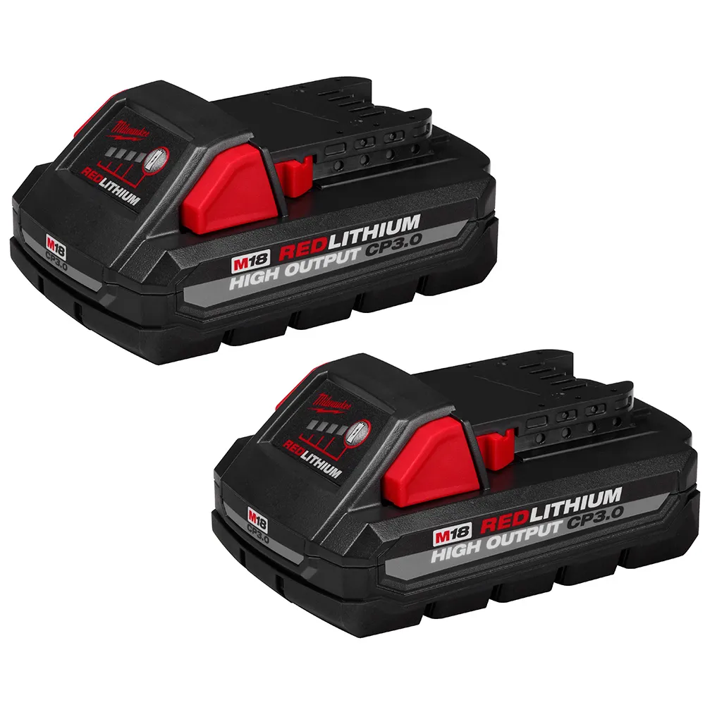 Milwaukee M18 Cp3.0 Battery Red lithium High Output - 2 Pack