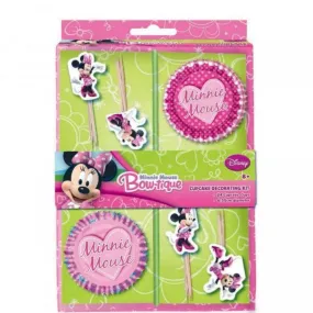 Minnie Mouse Cupcake Decoration Kit - 24 Cupcake Cases and Picks