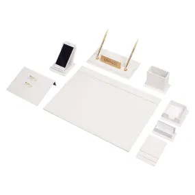 MOOG Luxury Desk Set-12 Accessories -White - 12 PCS