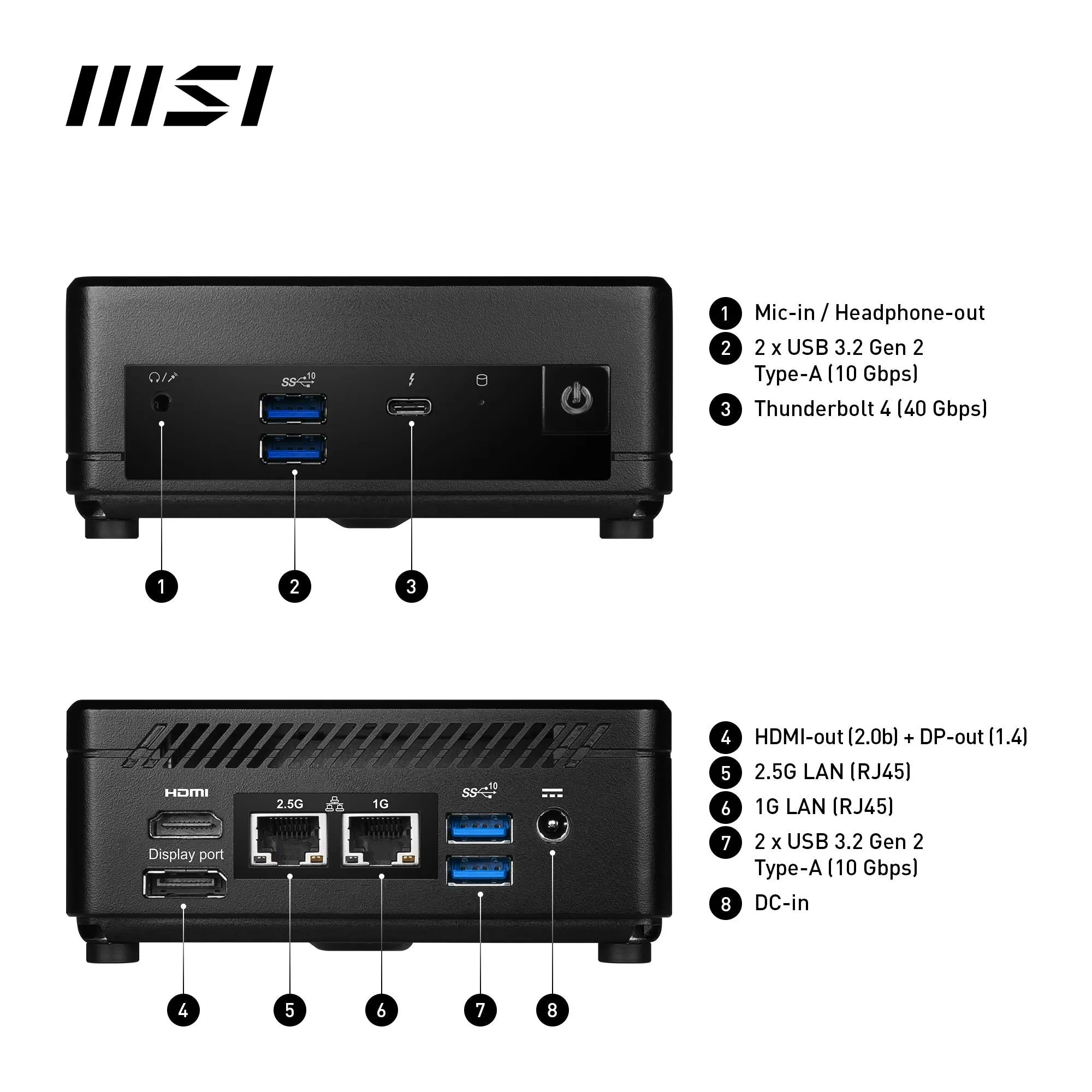 MSI Cubi 5 12M-024AU Mini Desktop PC NUC (Intel i5)[512GB SSD]