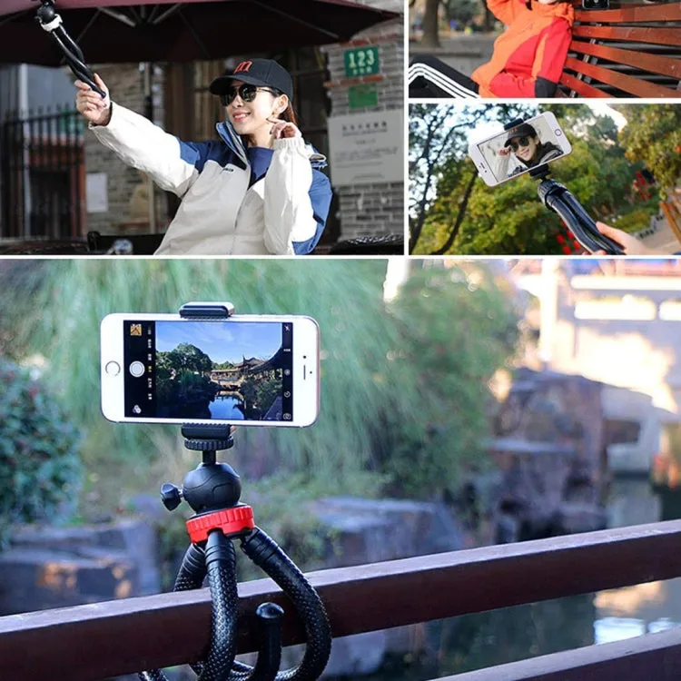 MZ305 Mini Octopus Flexible Tripod Holder with Ball Head for SLR Cameras, GoPro HERO10 Black / HERO9 Black / HERO8 Black /7 /6 /5 /5 Session /4 Session /4 /3  /3 /2 /1, DJI Osmo Action, Xiaoyi and Other Action Cameras, Cellphone, Size:30cmx5cm