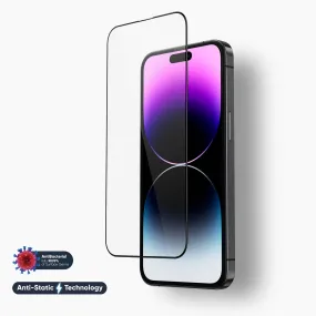 NanoArmour iPhone 14 Pro Max Clear Anti-Blue Screen Protector: Edge-to-Edge, Antimicrobial, Anti-Dust, No Yellow or Blue Tint