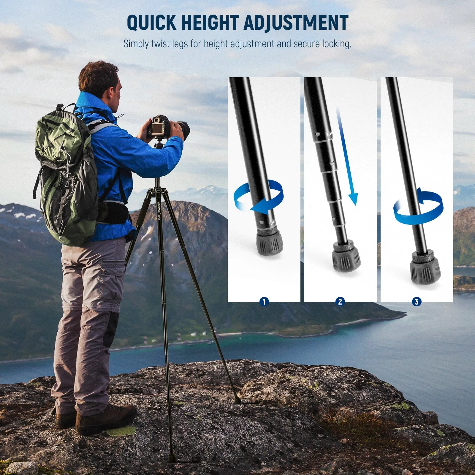 NEEWER TP61 Video Travel Tripod