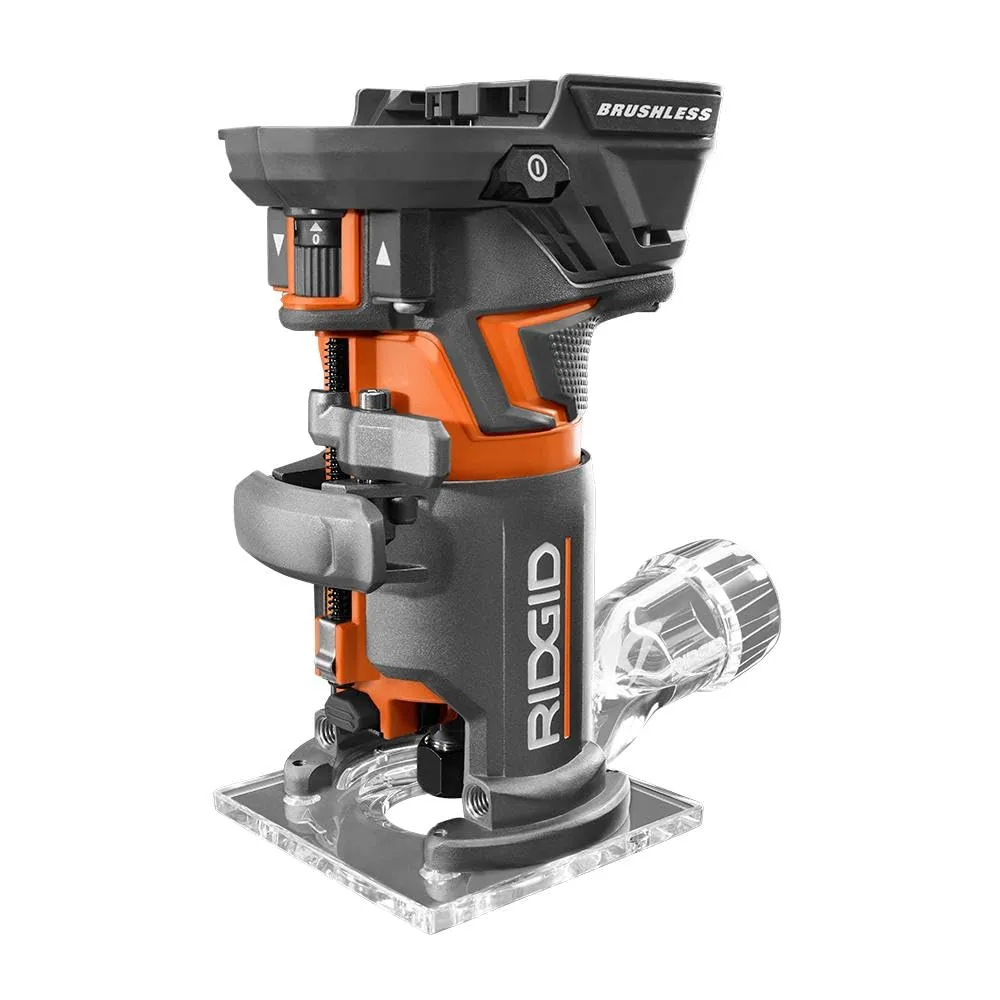 Open Box -  RIDGID R860443B 18-Volt OCTANE Cordless Brushless Compact Fixed Base Router