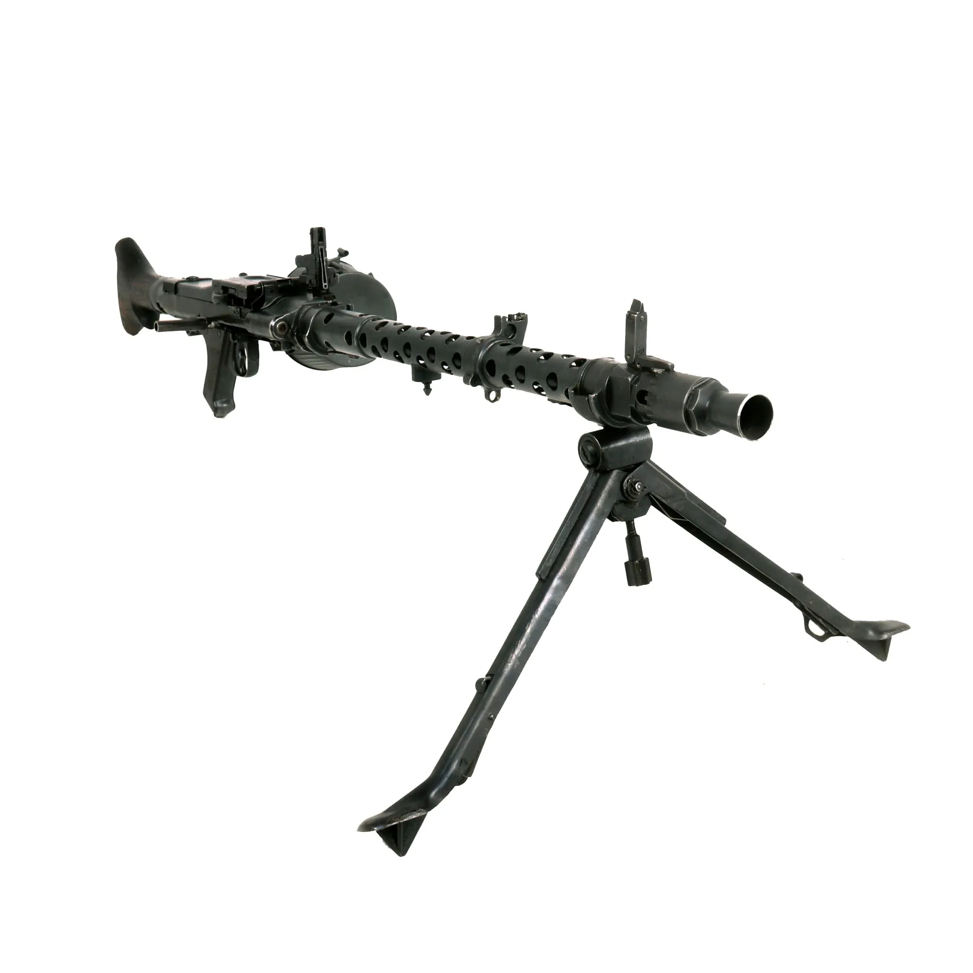 Original German Early WWII MG 34 Display Machine Gun by Mauser Werke with Belt Carrier, Belt & Starter Tab - dated 1939