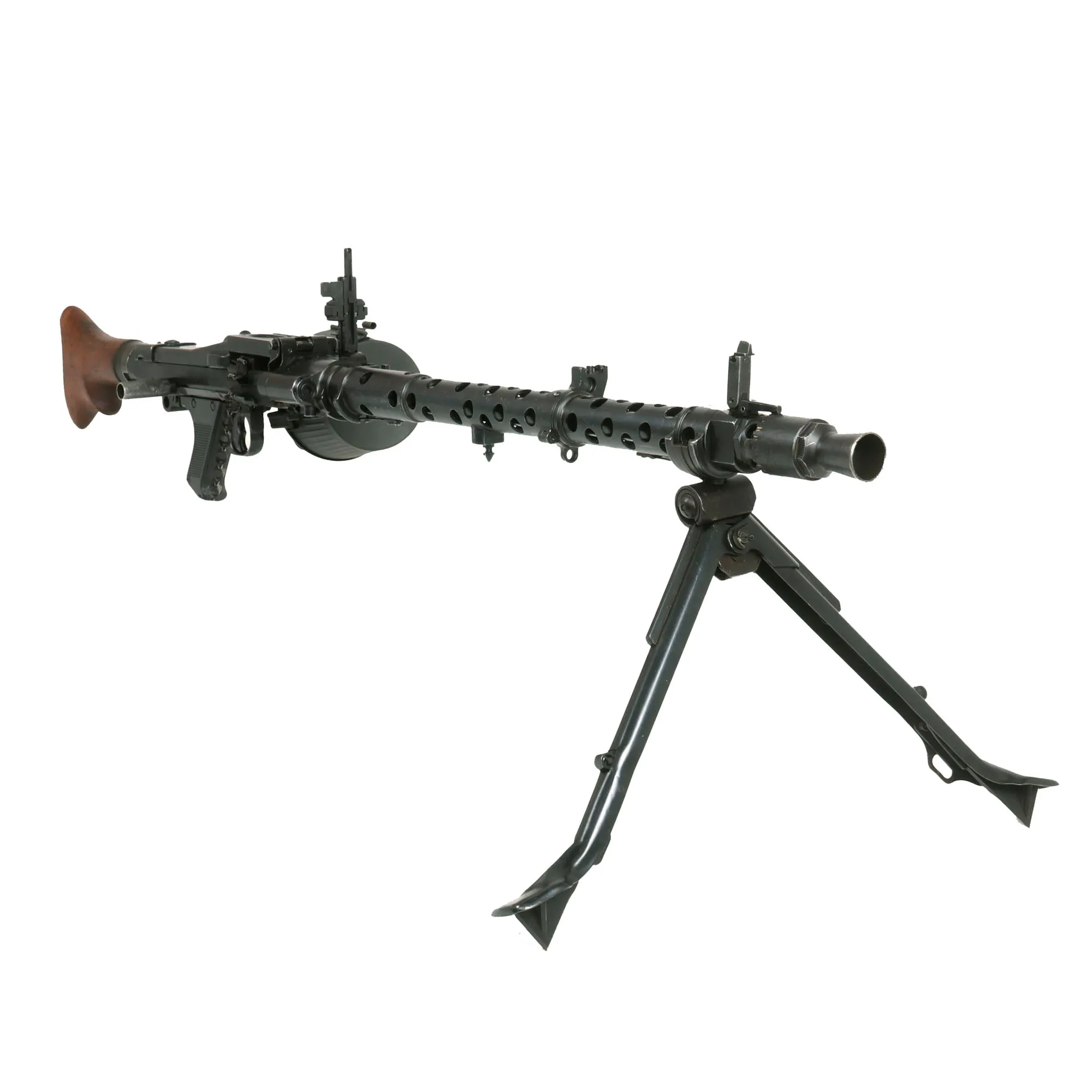 Original German WWII MG 34 Display Machine Gun by Waffenwerke Brünn with Basket Belt Carrier & Belt - dated 1944