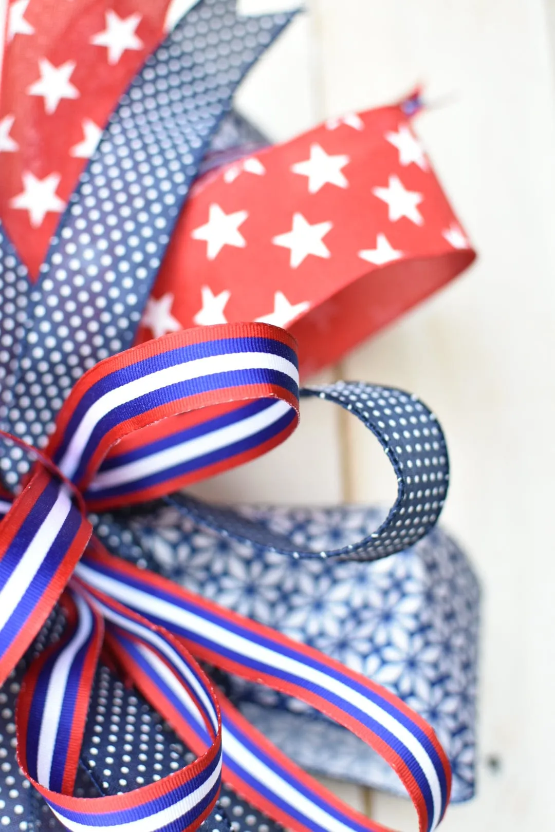 Patriotic Hand-Tied Bow