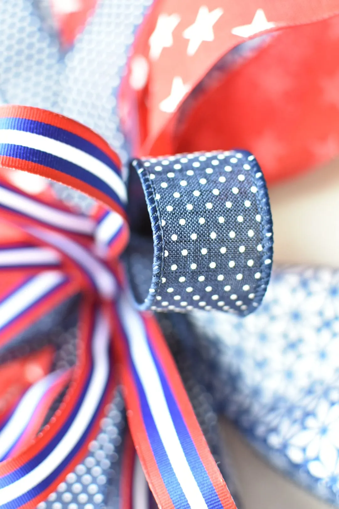 Patriotic Hand-Tied Bow