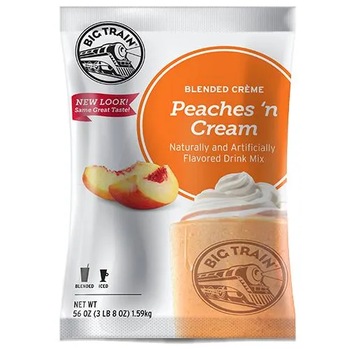 Peaches 'N Cream Blended Creme Frappe - Big Train Mix - Bag 3.5 pounds