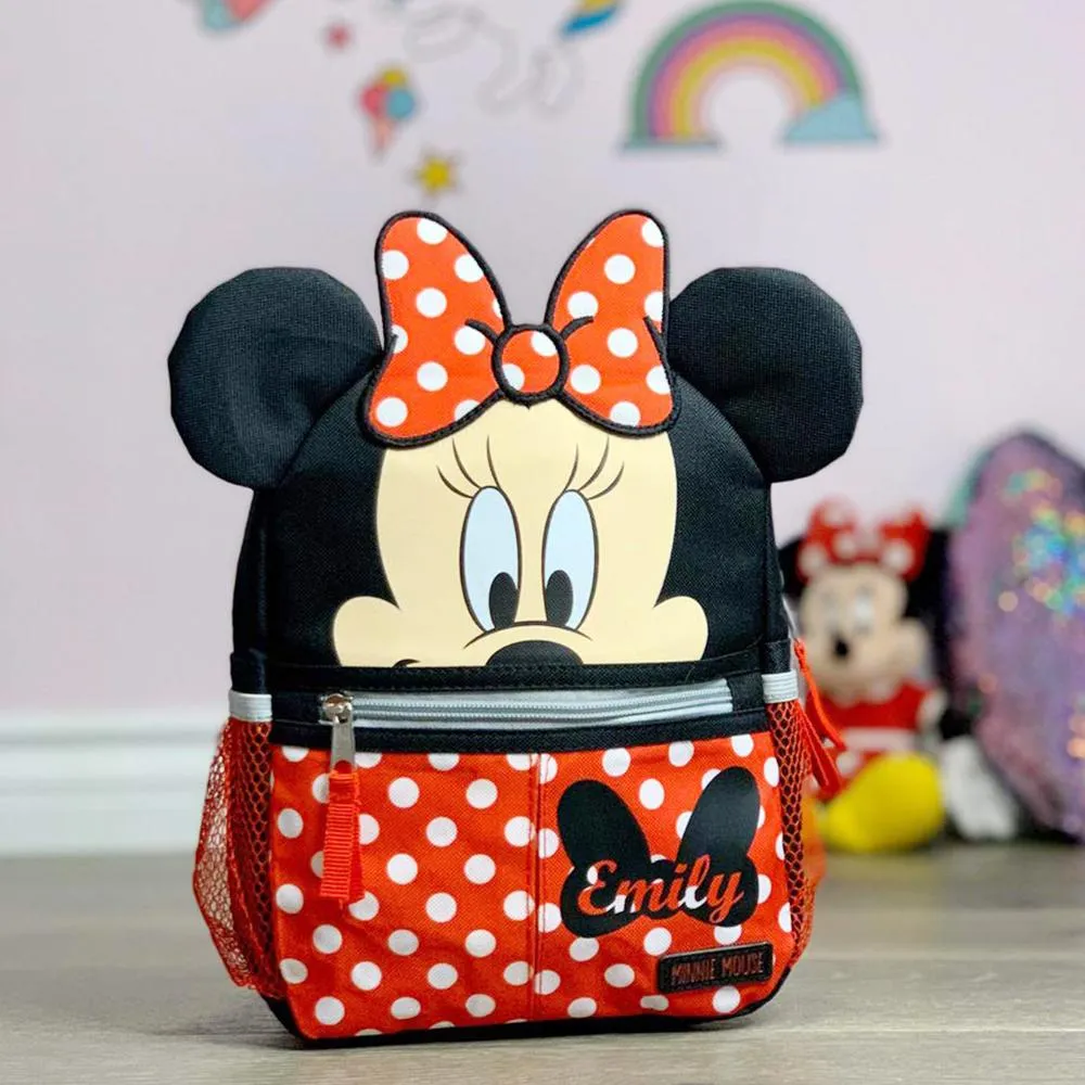 Personalized Minnie Mouse 10 Inch Mini Backpack with Harness