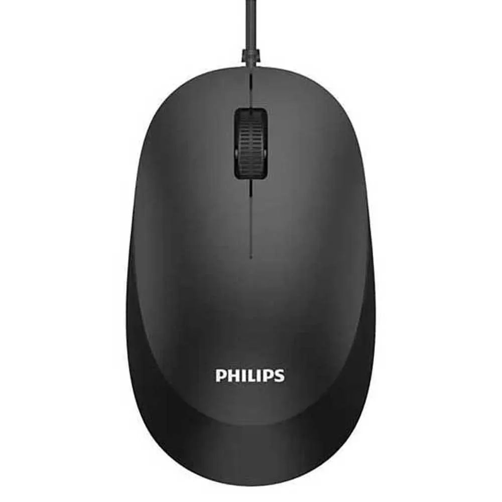 Philips 2000 Series Spk7207bl - Mouse - Ergonomic - Right And Left-Handed - Optical - 3 Buttons - Wired - Usb 2.0