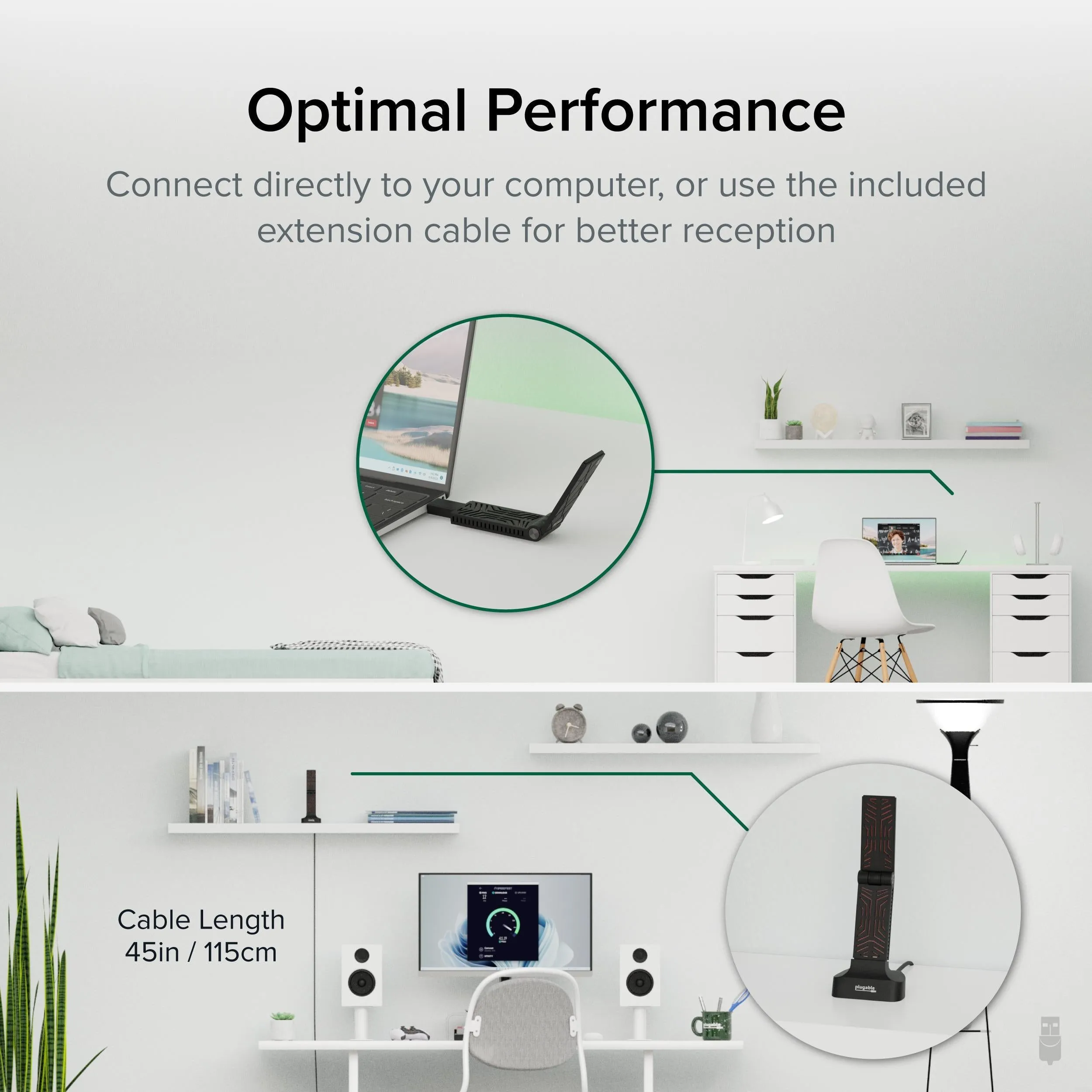 Plugable USB 3.0 Wi-Fi 6 AX1800 Wireless Adapter