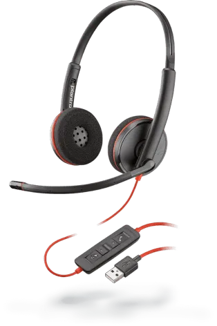 Poly (Plantronics) Blackwire C3210 C3215 C3220 C3225 USB Headset (2 Years Manufacture Local Warranty In Singapore)