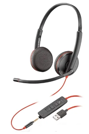 Poly (Plantronics) Blackwire C3210 C3215 C3220 C3225 USB Headset (2 Years Manufacture Local Warranty In Singapore)