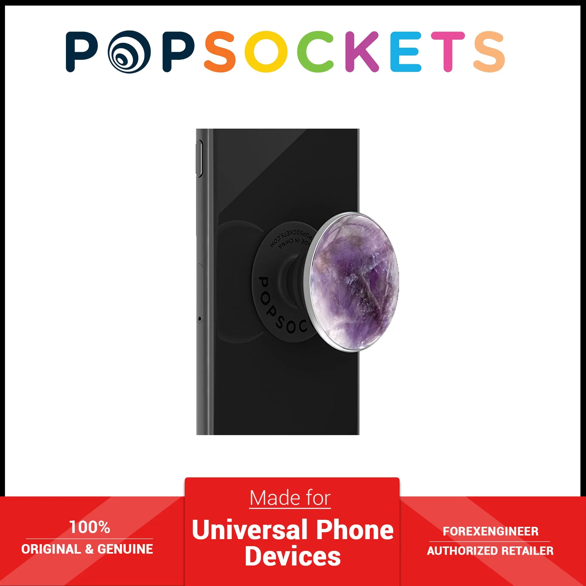 PopSockets Swappable Luxe - Genuine Amethyst (Barcode: 842978158655 )