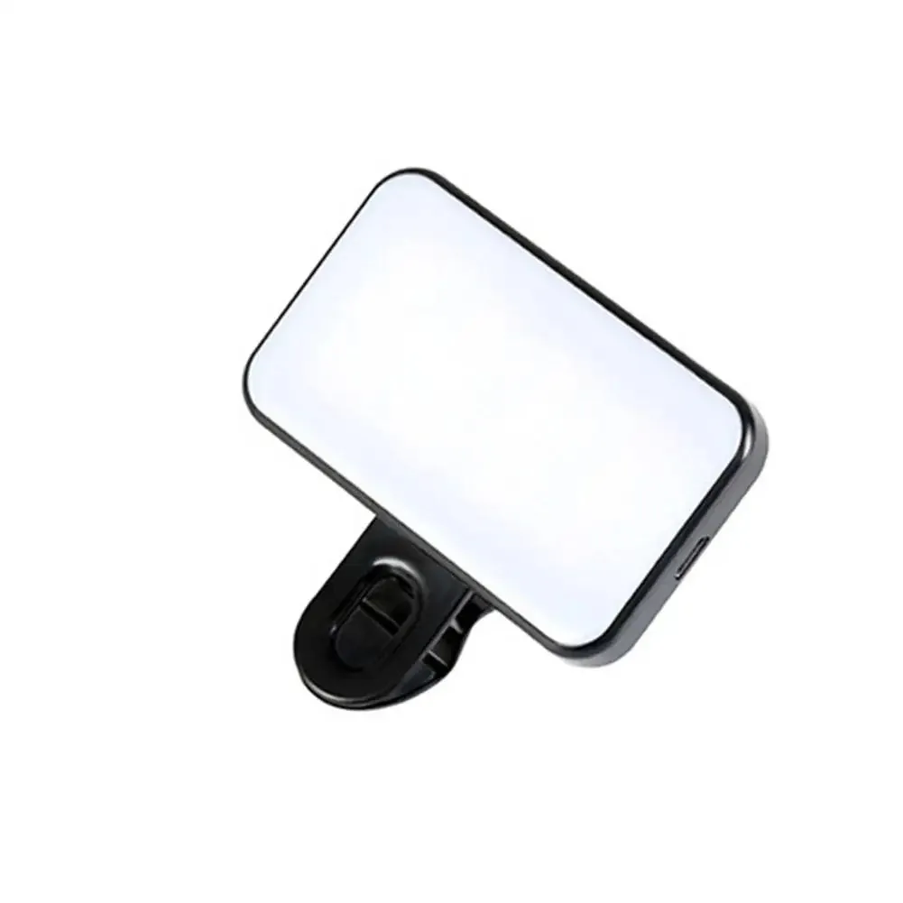 Portable Mini Selfie Fill Light Rechargeable 3 Modes Adjustable Brightness Clip On For Mobile Phone Make Up Computer Fill Light