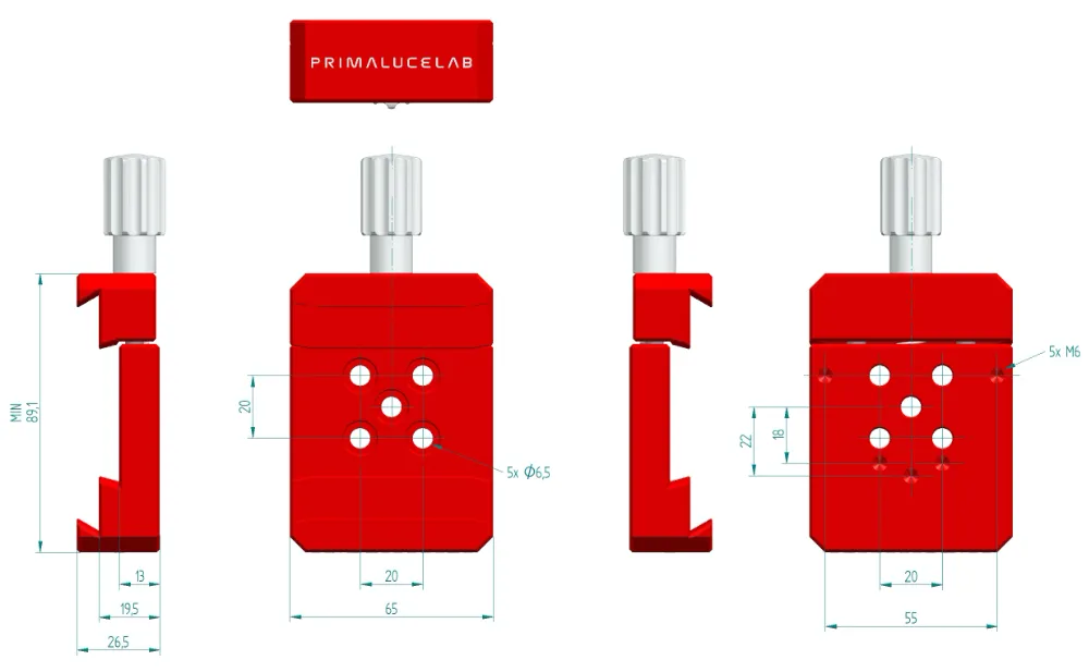 PrimaLuce Lab Dovetail Clamp Vixen Losmandy PLUS