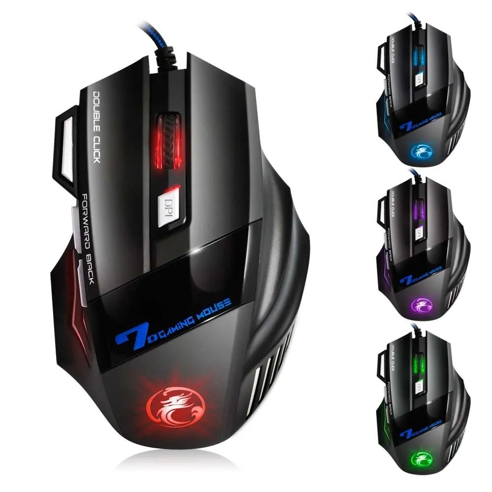 Professional Wired Gaming Mouse 7 Button 5500 DPI LED