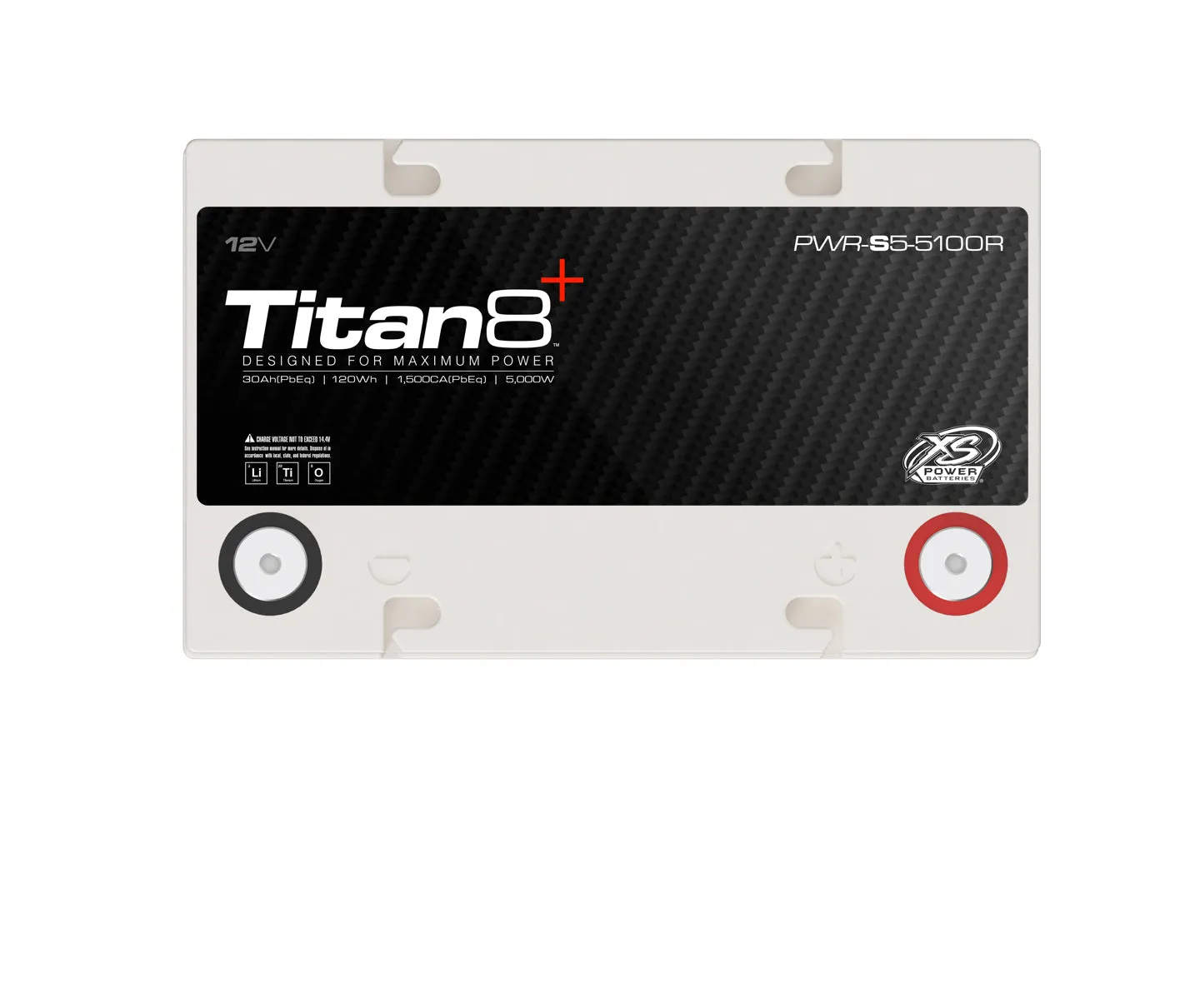 PWR-S5-5100R XS Power Titan8 12VDC Group 51R Lithium LTO Car Audio Vehicle Battery 5000W 120Wh