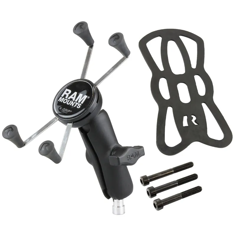 RAM® X-Grip® Large Phone Mount with Motorcycle Handlebar Clamp Base