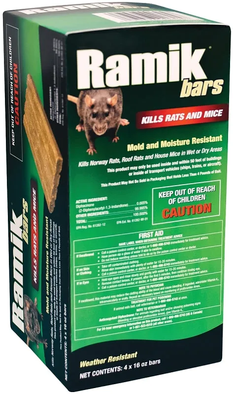 Ramik 116334 Bar Bait, Solid, 16 oz Box :BX  4: QUANTITY: 1