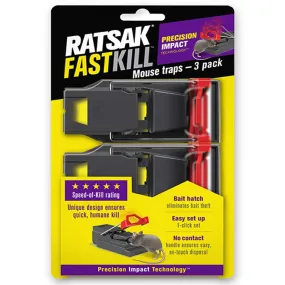 RATSAK Fastkill Mouse Traps - 3 Pack - 55456