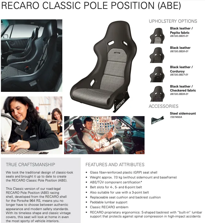 Recaro Classic Pole Position (ABE)