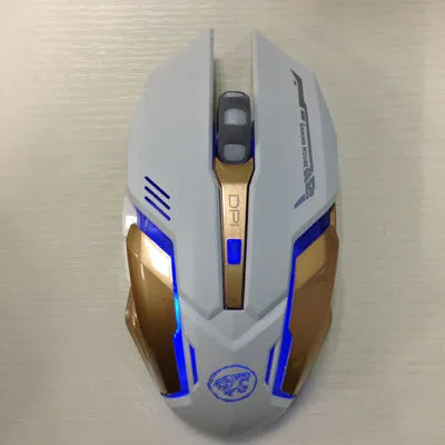 Rechargeable Wireless Gaming Mouse 7-color Backlight Breath Comfort Gamer Mice for Computer Desktop Laptop NoteBook PC