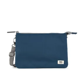 ROKA Carnaby XL Recycled Canvas Deep Blue Crossbody Bag