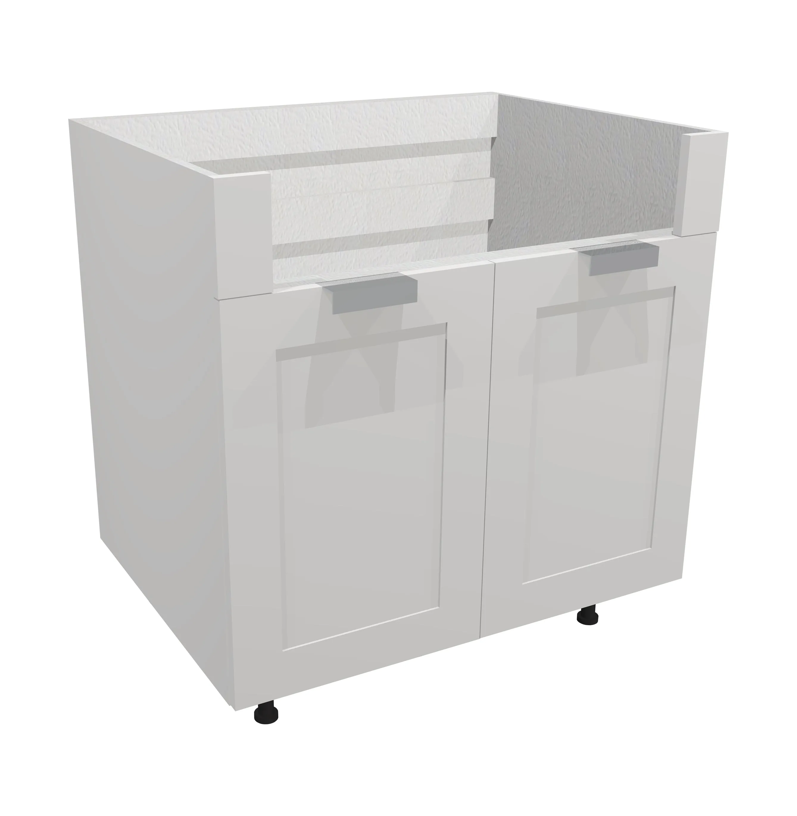 RTA - White Shaker - Apron Sink Base Cabinet | 36"W x 34.5"H x 24"D