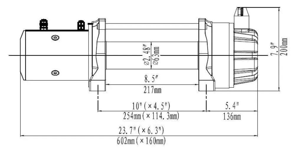 Runva 13XP Premium 12V/24V Winch with Synthetic Rope