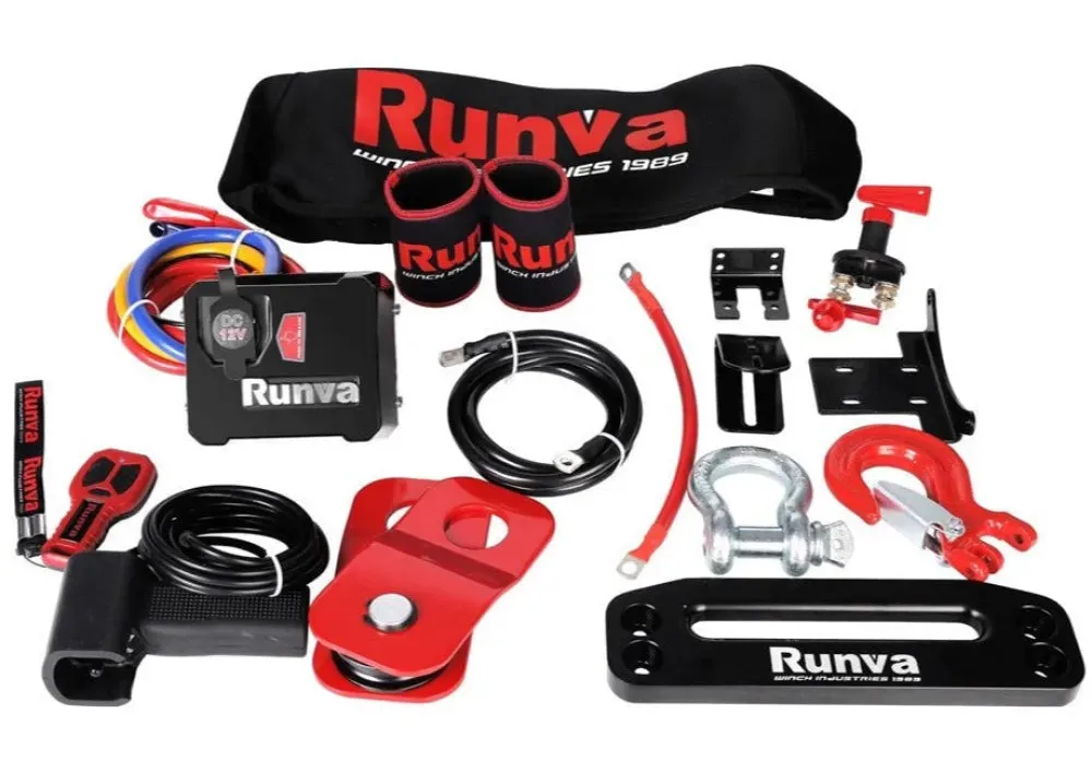 Runva 13XP Premium 12V/24V Winch with Synthetic Rope