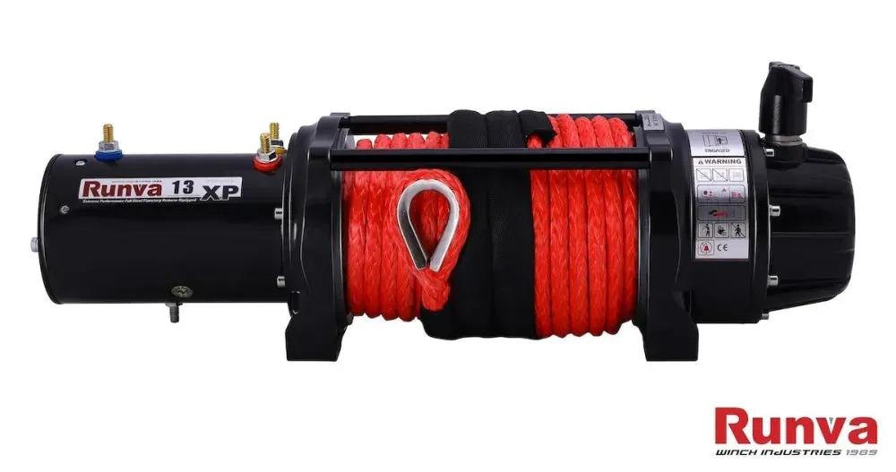 Runva 13XP Premium 12V/24V Winch with Synthetic Rope