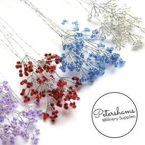 Seed Bead Wired Trees - 6 Stems