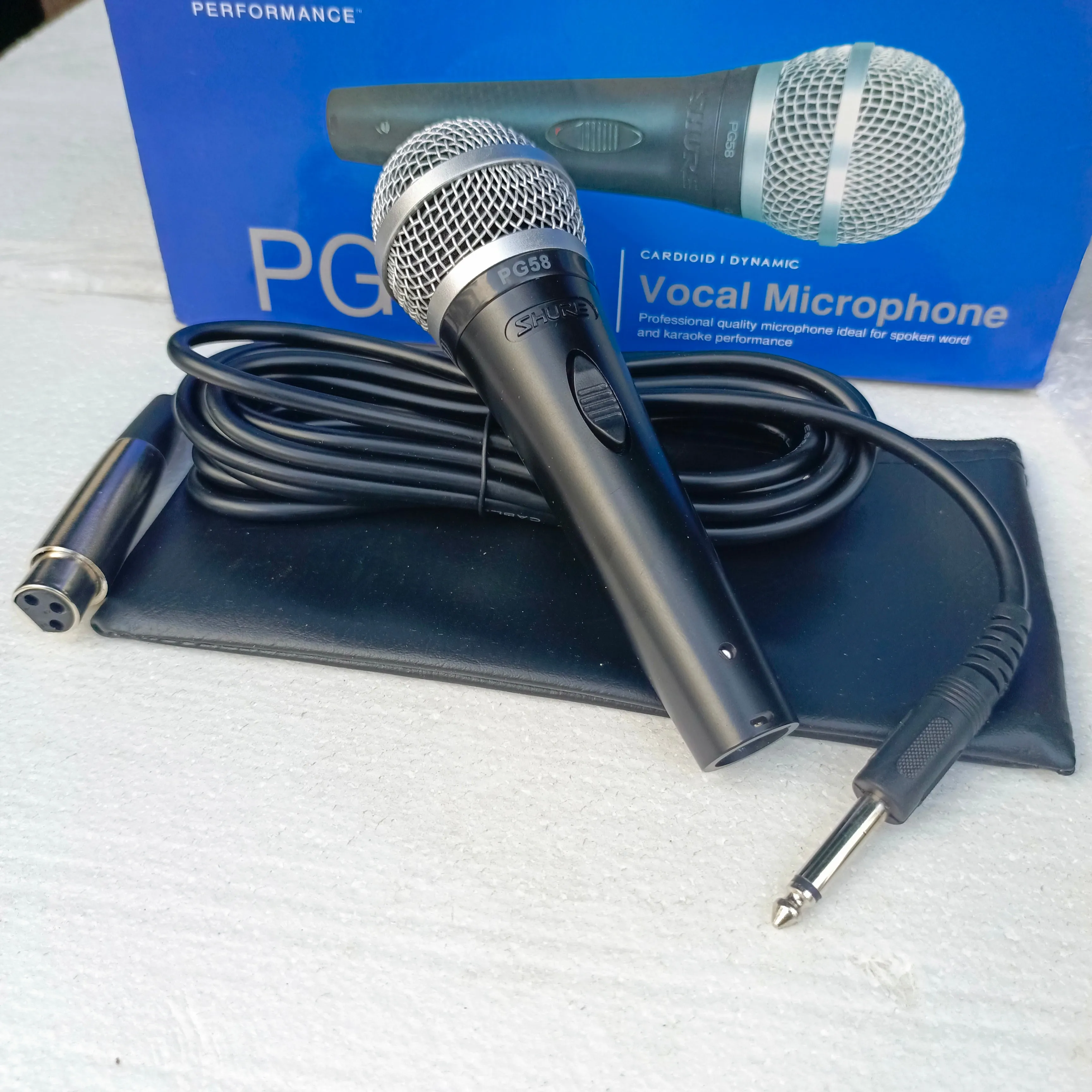 SHURE PG58 Cardioid Dynamic Vocal Microphone - Brand New