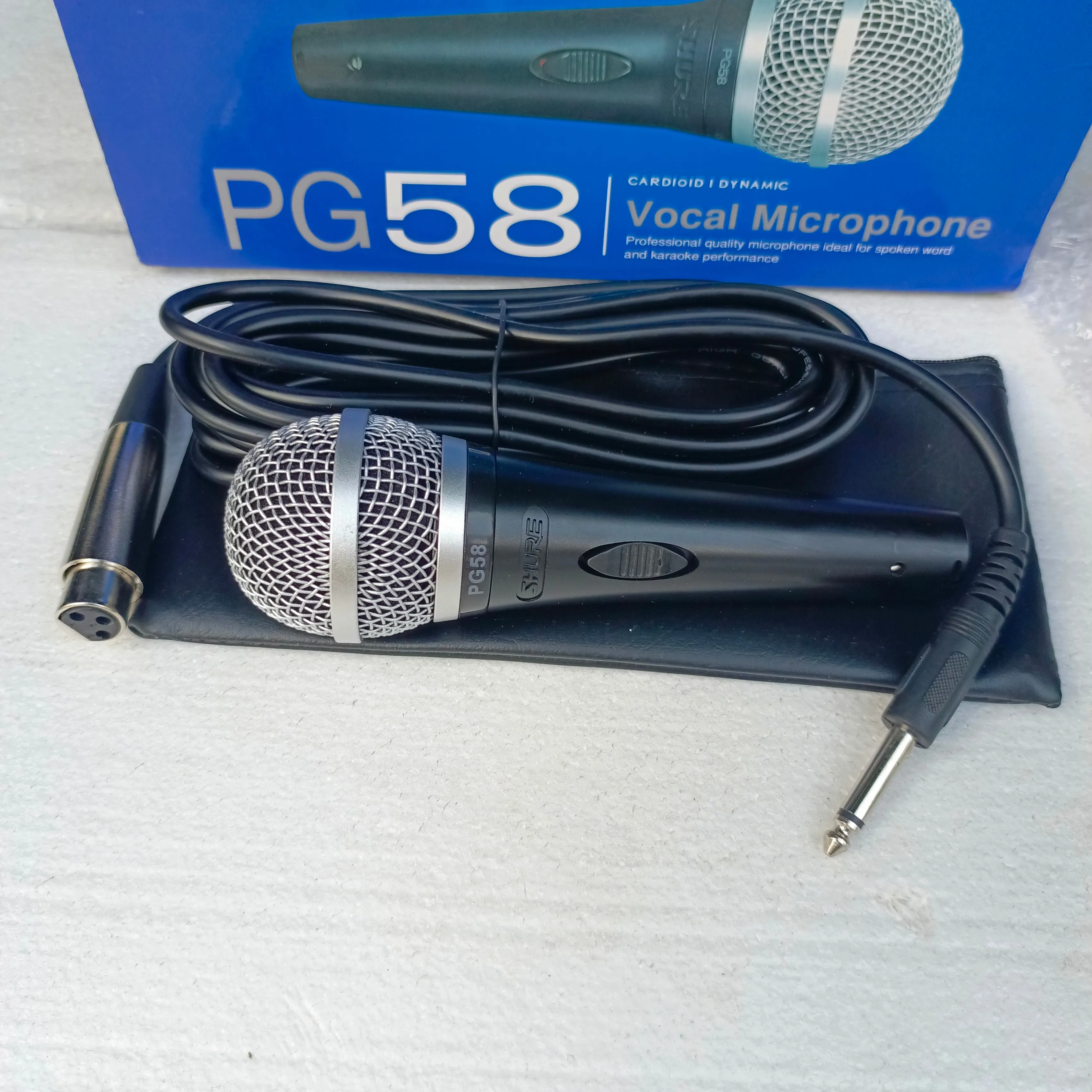 SHURE PG58 Cardioid Dynamic Vocal Microphone - Brand New